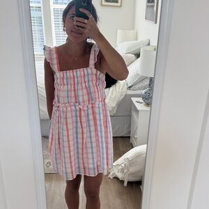 Blu Pepper Pink and White Plaid Mini Dress